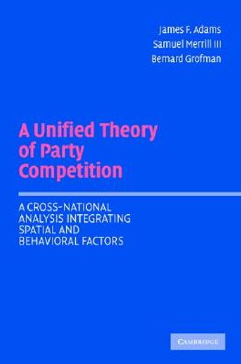 a unified theory of party competition,a cross-national analysis integrating spatial and behavioral factors (in English)