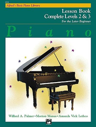 alfred´s basic piano library,piano lesson book, complete levels 2 & 4 for the later beginner
