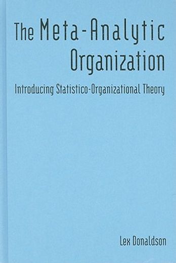 the meta-analytic organization,introducing statistico-organizational theory