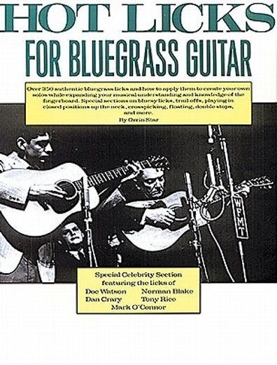 hot licks for bluegrass guitar (en Inglés)