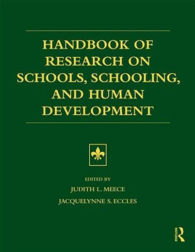 handbook of research on schools, schooling and human development