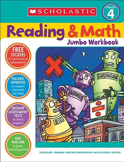 Reading & Math Jumbo Workbook: Grade 4 (en Inglés)