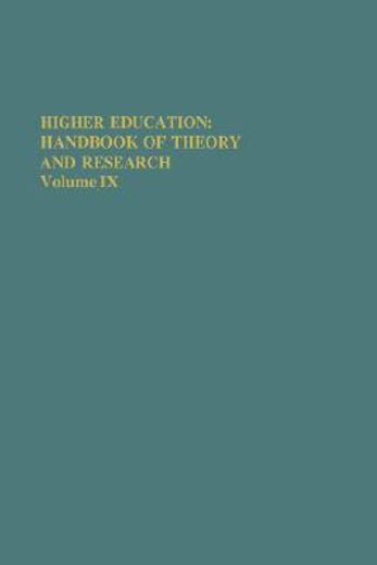 higher education: handbook of theory and research (en Inglés)