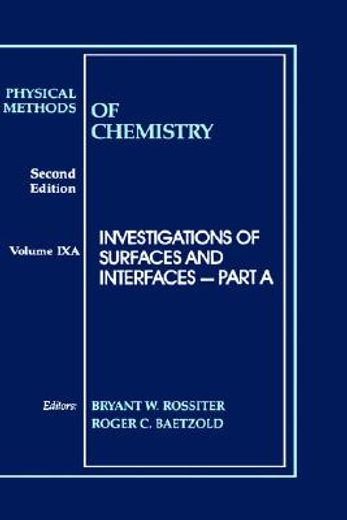 investigations of surfaces and interfaces, part a