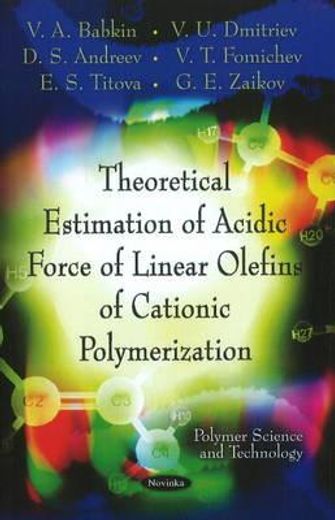 theoretical estimation of acidic force of linear olefins of cationic polymerization