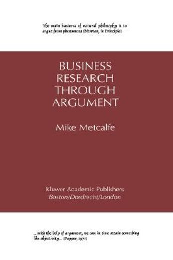 business research through argument (en Inglés)