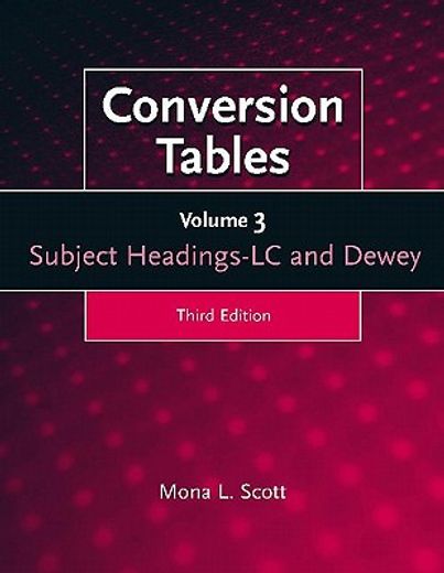 conversion tables,subject headings lc and dewey