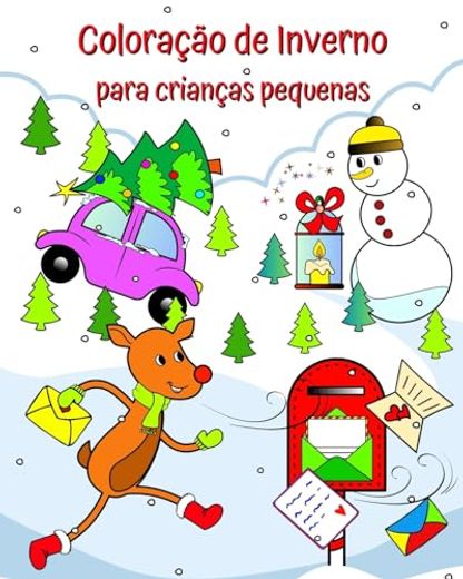 Coloração de Inverno para crianças pequenas: Adoráveis ​​​​fotos de Natal para crianças de 1 ano ou mais (en Portugués)