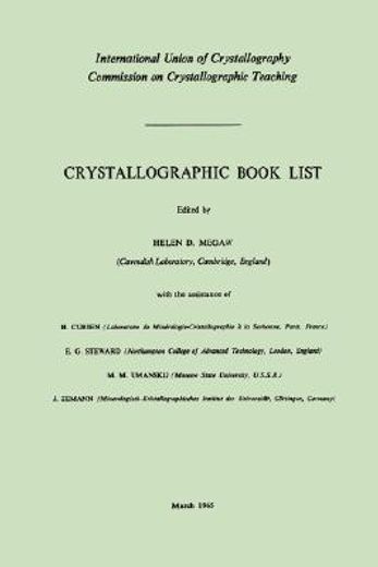 crystallographic book list (en Inglés)