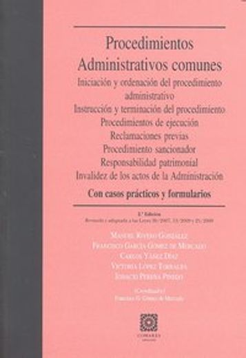 PROCEDIMIENTOS ADMINISTRATIVOS COMUNES. (in Spanish)