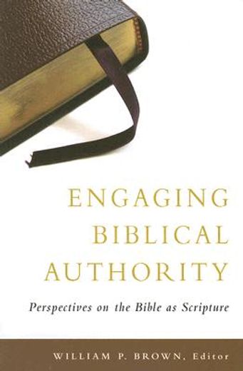 engaging biblical authority,perspectives on the bible as scripture