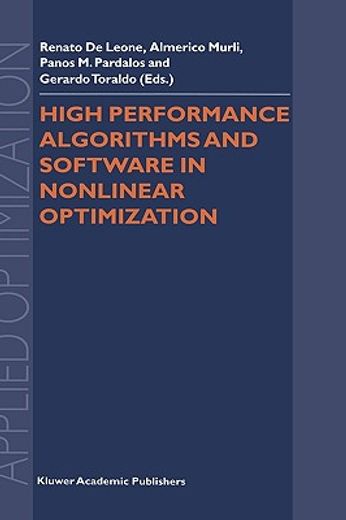 high performance algorithms and software in nonlinear optimization (en Inglés)