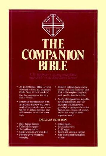 the companion bible,king james version burgandy bonded leather (en Inglés)