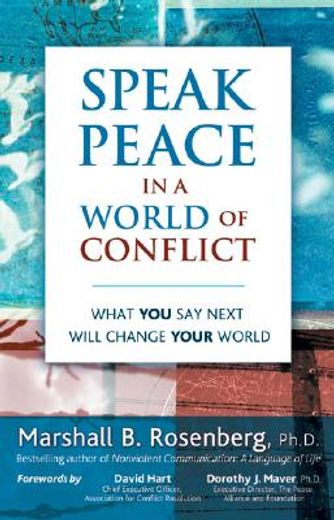 speak peace in a world of conflict,what you say next will change your world (en Inglés)