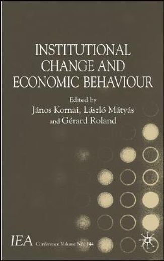 institutional change and economic behaviour