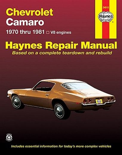 chevrolet camaro v8,automotive repair manual, 1970 thru 1981