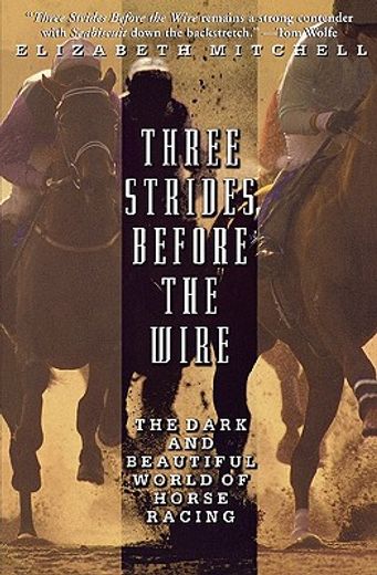 three strides before the wire,the dark and beautiful world of horse racing