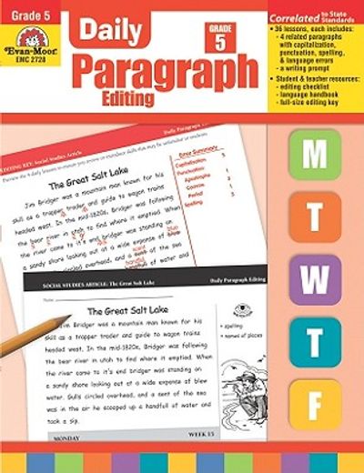 daily paragraph editing, grade 5 (in English)