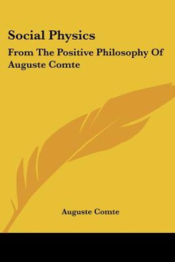 social physics: from the positive philos