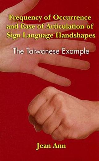 frequency of occurrence and ease of articulation of sign language handshapes,the taiwanese example