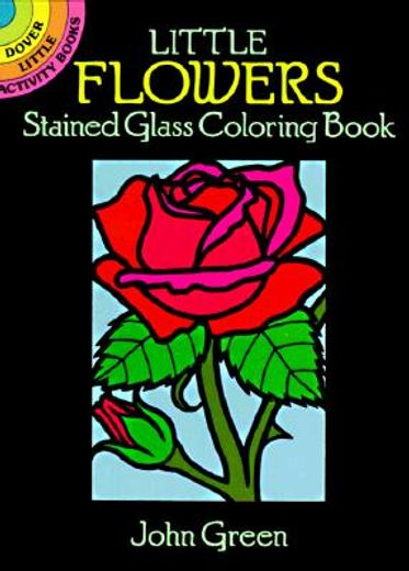 little flowers stained glass coloring book