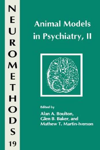 animal models in psychiatry, ii (en Inglés)