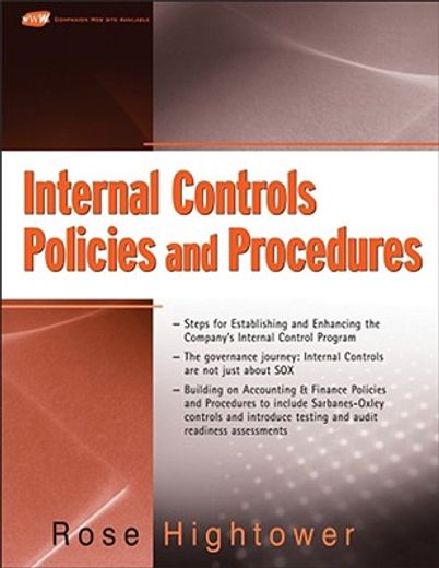 internal controls policies and procedures (en Inglés)