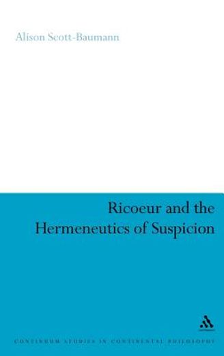 ricoeur and the hermeneutics of suspicion