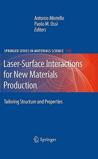laser-surface interactions for new materials production,tailoring structure and properties