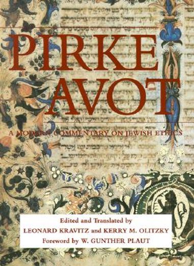 pirke avot,a modern commentary on jewish ethics (en Inglés)