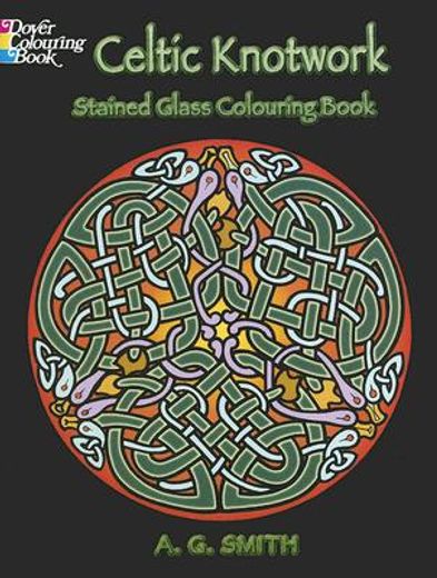 celtic knotwork stained glass colouring book