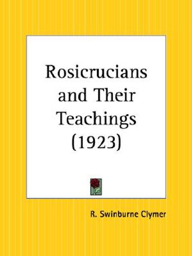 rosicrucians and their teachings 1923