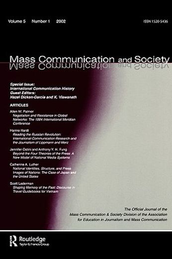international communication history,a special issue of mass communication & society number 1, 2002, winter