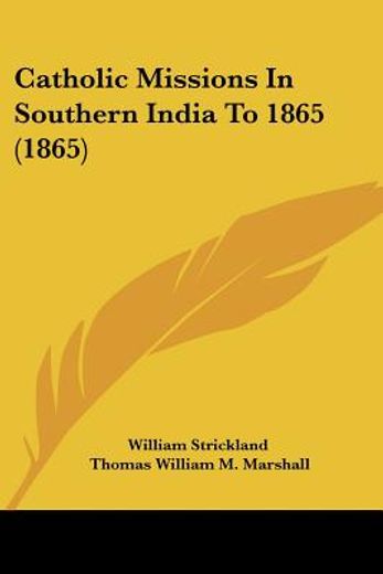 catholic missions in southern india to 1