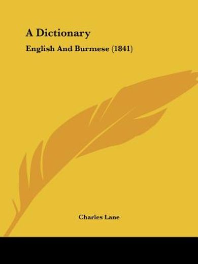a dictionary,english and burmese