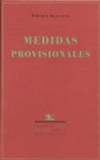 medidas provisionales poemas escogidos 1994-2004