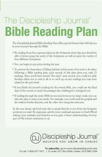 the discipleship journal bible reading plan