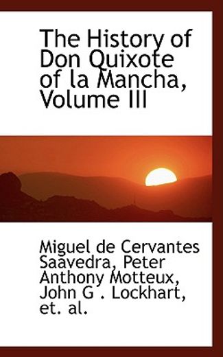 the history of don quixote of la mancha, volume iii