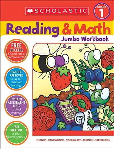 scholastic reading & math jumbo workbook grade 1 (en Inglés)