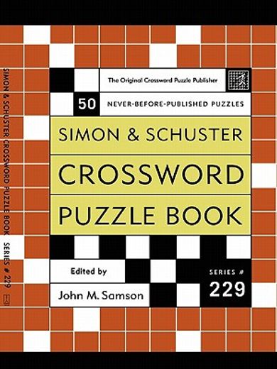 simon & schuster crossword puzzle book,new challenges in the original series, containing 50 never-before-published crosswords (en Inglés)