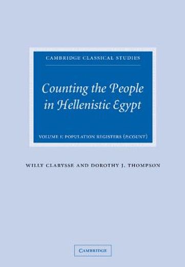 counting the people in hellenistic egypt