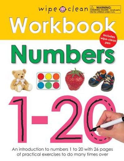 wipe clean workbook numbers 1-20 (en Inglés)