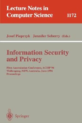 information security and privacy (en Inglés)