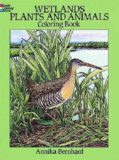 wetlands plants and animals coloring book (in English)