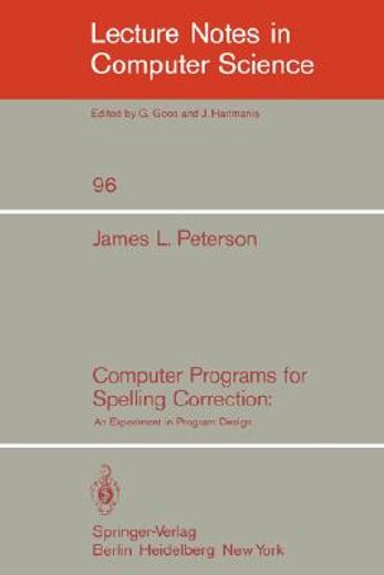 computer programs for spelling correction (en Inglés)