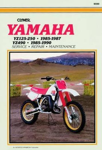 clymer yamaha yz125-250, 1985-1987,yz490, 1985-1990