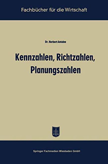 portada Kennzahlen, Richtzahlen, Planungszahlen (in German)