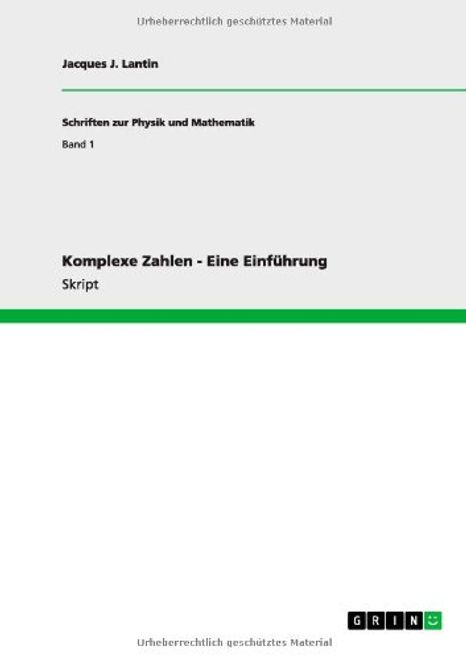 Komplexe Zahlen - Eine Einführung portada Komplexe Zahlen - Eine Einführung